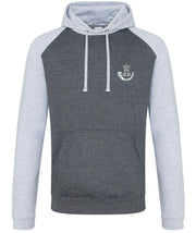 The Rifles Regiment Premium Baseball Hoodie Clothing - Hoodie The Regimental Shop S (36") Charcoal/Light Grey 