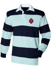 Welsh Guards Rugby Shirt Clothing - Rugby Shirt The Regimental Shop 36" (S) Pale Blue-Navy Stripes 