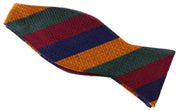 Duke of Lancaster's Regiment Silk Non Crease Self Tie Bow Tie - (NEW Stripe) Bowtie, Silk The Regimental Shop   