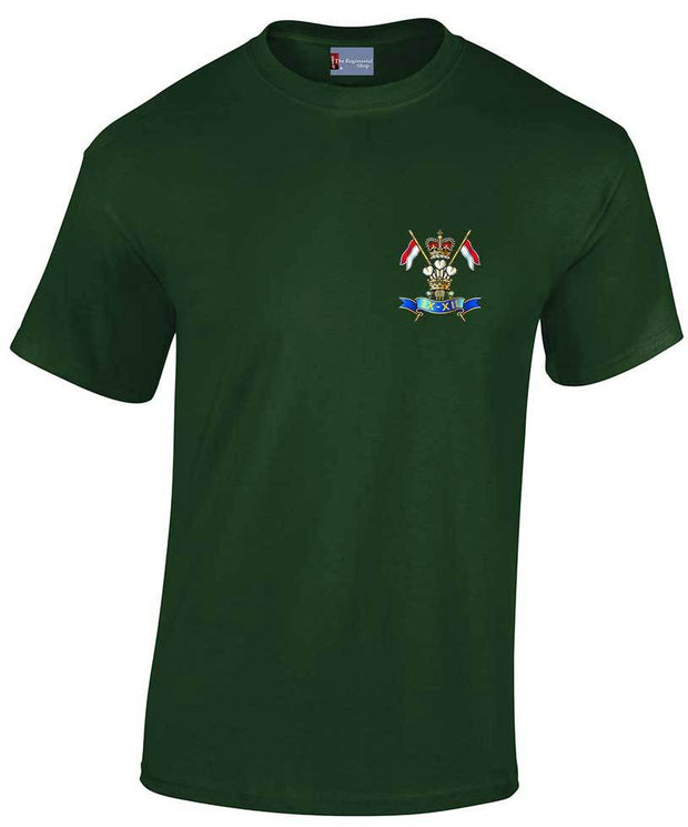 9/12 Royal Lancers Cotton T-shirt Clothing - T-shirt The Regimental Shop Small: 34/36" Forest Green 