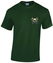 The Royal Lancers Cotton T-shirt Clothing - T-shirt The Regimental Shop Small: 34/36" Forest Green 