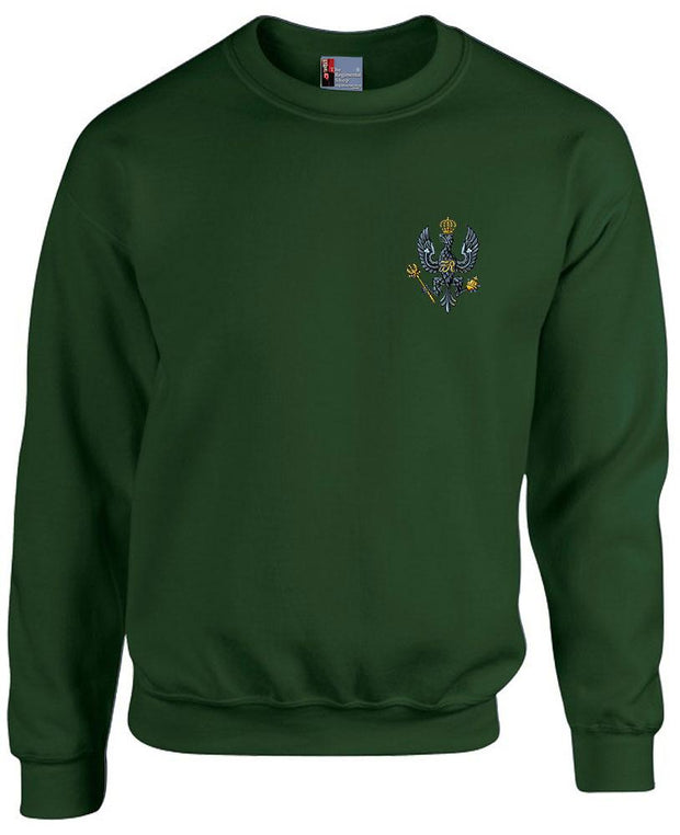 King's Royal Hussars Heavy Duty regimental Sweatshirt Clothing - Sweatshirt The Regimental Shop 38/40" (M) Forest Green 
