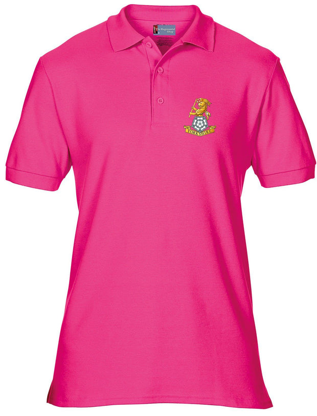 The Royal Yorkshire Regiment Polo Shirt Clothing - Polo Shirt The Regimental Shop 36" (S) Fuchsia 