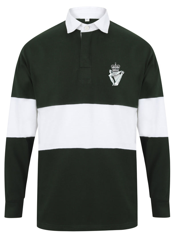 Royal Irish Regiment Panelled Rugby Shirt Clothing - Rugby Shirt - Panelled The Regimental Shop 36/38" (S) Bottle Green/White 