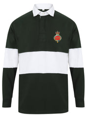 Grenadier Guards Panelled Rugby Shirt Clothing - Rugby Shirt - Panelled The Regimental Shop 36/38" (S) Bottle Green/White 