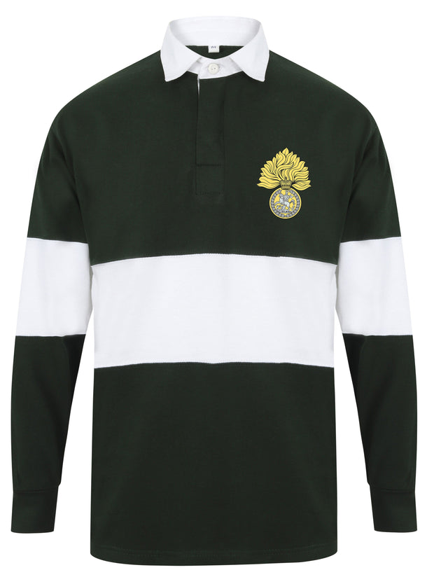 Royal Regiment of Fusiliers Panelled Rugby Shirt Clothing - Rugby Shirt - Panelled The Regimental Shop 36/38" (S) Bottle Green/White 