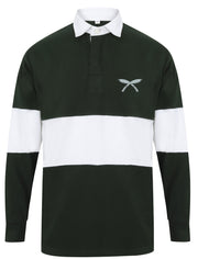 Gurkha Brigade Panelled Rugby Shirt Clothing - Rugby Shirt - Panelled The Regimental Shop 36/38" (S) Bottle Green/White 