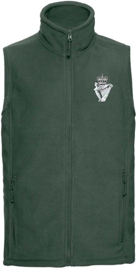 Royal Irish Regiment  Premium Outdoor Sleeveless Fleece (Gilet) Clothing - Gilet The Regimental Shop 33/35" (XS) Bottle Green 