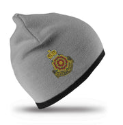 Queen's Lancashire Regimental Beanie Hat Clothing - Beanie The Regimental Shop Grey/Black one size fits all 