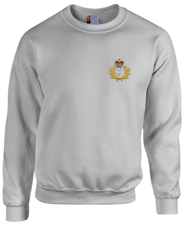 Royal Navy Heavy Duty Sweatshirt (Cap Badge) Clothing - Sweatshirt The Regimental Shop 38/40" (M) Sports Grey 