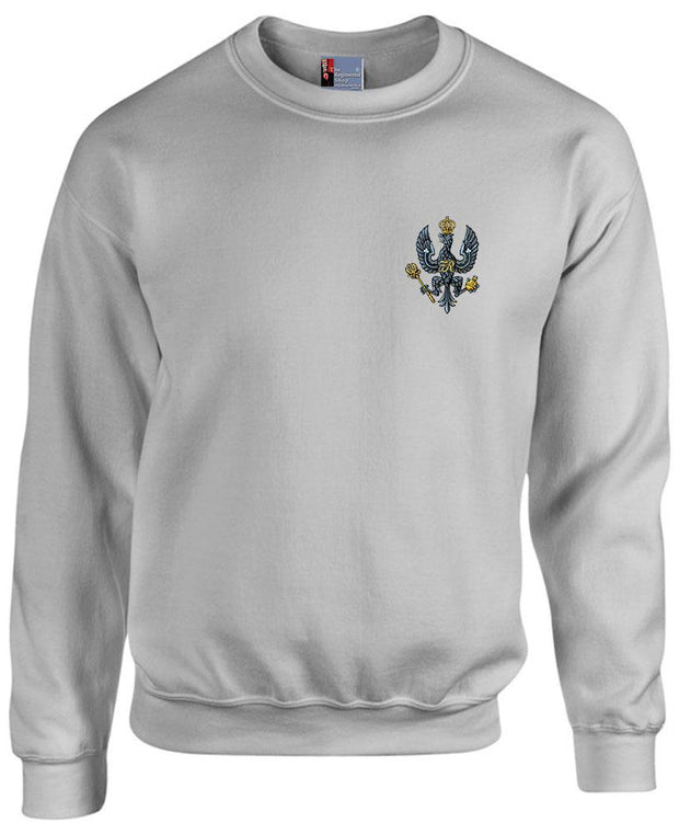 King's Royal Hussars Heavy Duty regimental Sweatshirt Clothing - Sweatshirt The Regimental Shop 38/40" (M) Sports Grey 