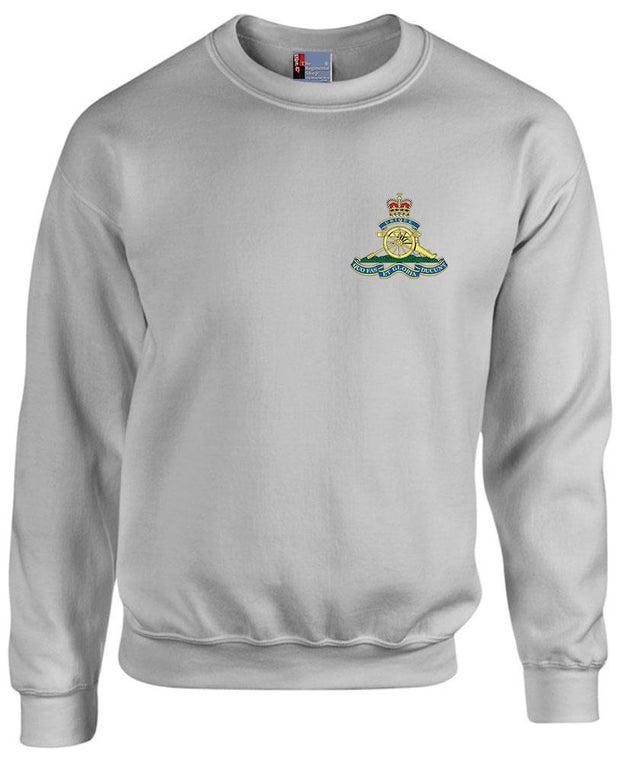 Royal Artillery Regimental Heavy Duty Sweatshirt Clothing - Sweatshirt The Regimental Shop 38/40" (M) Sports Grey 