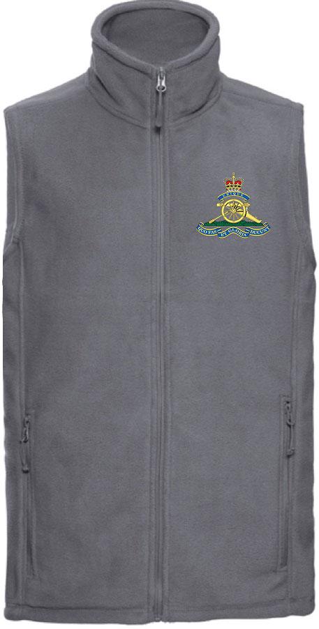 Royal Artillery Premium Outdoor Sleeveless Regimental Fleece (Gilet) Clothing - Gilet The Regimental Shop 33/35" (XS) Convoy Grey 