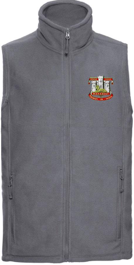 Devonshire & Dorset Regiment Premium Outdoor Sleeveless Fleece (Gilet) Clothing - Gilet The Regimental Shop 33/35" (XS) Convoy Grey 