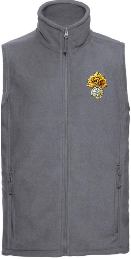 Royal Regiment of Fusiliers Premium Outdoor Sleeveless Fleece (Gilet) Clothing - Gilet The Regimental Shop 33/35" (XS) Convoy Grey 