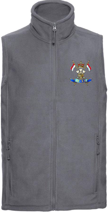 9th/12th Royal Lancers Premium Outdoor Sleeveless Regimental Fleece (Gilet) - regimentalshop.com