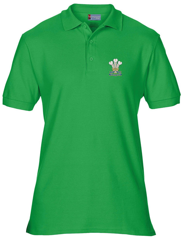 Royal Welsh Regiment Polo Shirt Clothing - Polo Shirt The Regimental Shop 36" (S) Kelly Green 