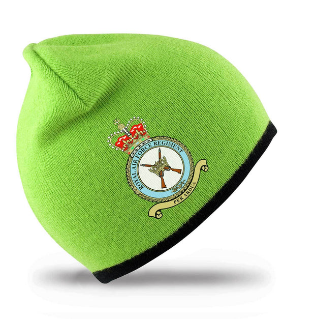 RAF Regiment Beanie Hat Clothing - Beanie The Regimental Shop Lime/Black one size fits all 