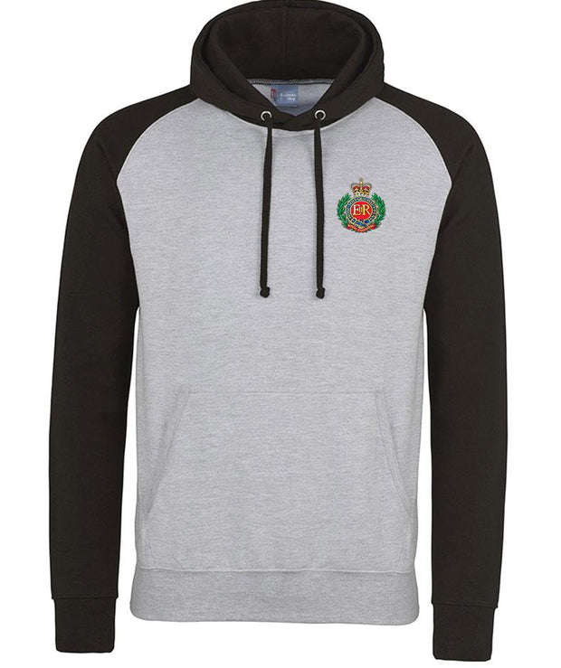 Royal Engineers Regiment Premium Baseball Hoodie Clothing - Hoodie The Regimental Shop S (36") Charcoal/Black 