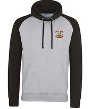 Devonshire and Dorset Premium Baseball Hoodie Clothing - Hoodie The Regimental Shop S (36") Light Grey/Black 