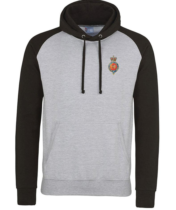 Household Cavalry Premium Baseball Hoodie Clothing - Hoodie The Regimental Shop S (36") Light Grey/Black 