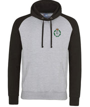 Royal Tank Regiment Premium Baseball Hoodie Clothing - Hoodie The Regimental Shop S (36") Light Grey/Black 