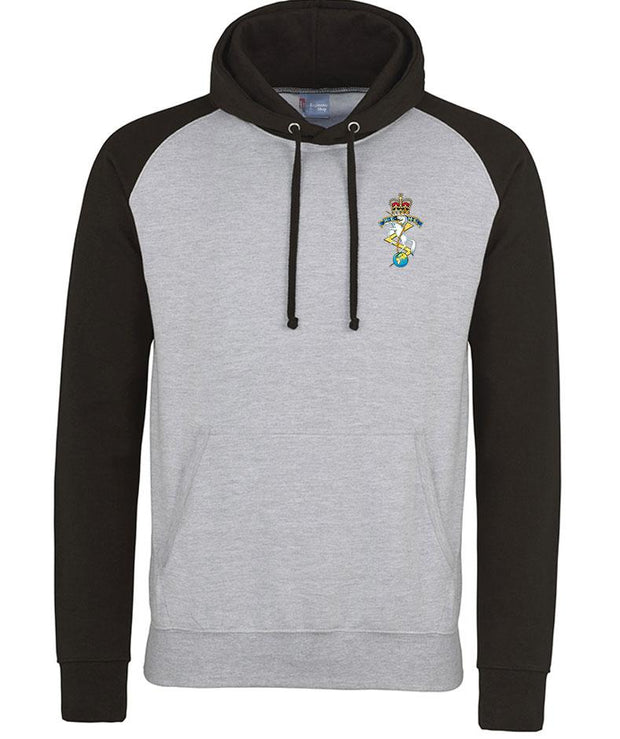 REME Premium Regimental Baseball Hoodie Clothing - Hoodie The Regimental Shop S (36") Light Grey/Black 