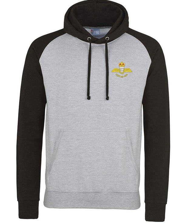 Fleet Air Arm Premium Baseball Hoodie Clothing - Hoodie The Regimental Shop S (36") Light Grey/Black 