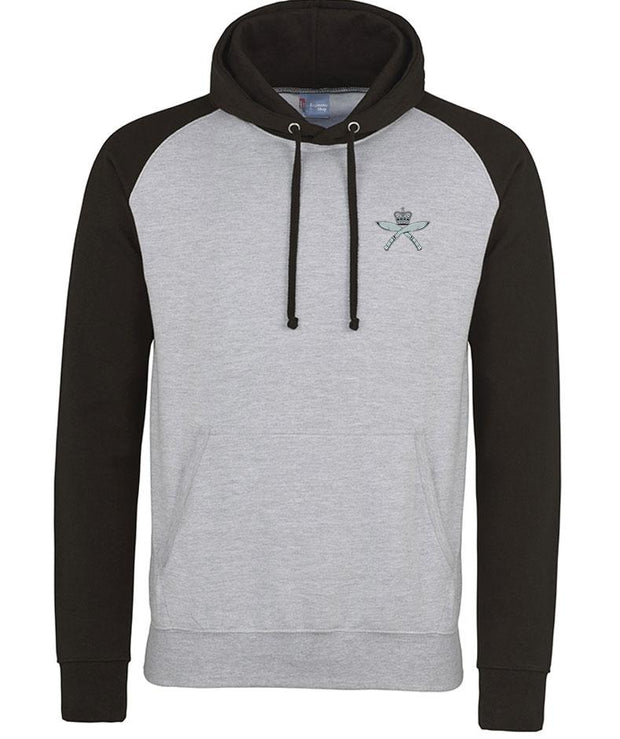 Royal Gurkha Rifles Regiment Premium Baseball Hoodie Clothing - Hoodie The Regimental Shop S (36") Light Grey/Black 