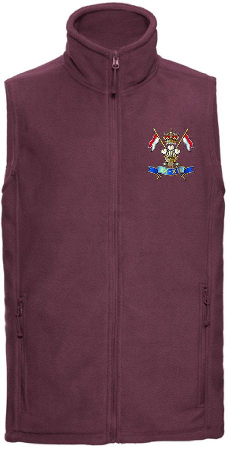 9th/12th Royal Lancers Premium Outdoor Sleeveless Regimental Fleece (Gilet) - regimentalshop.com