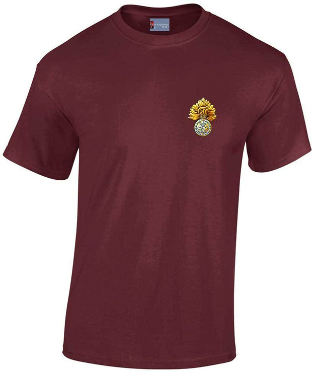 Royal Regiment of Fusiliers Cotton T-shirt Clothing - T-shirt The Regimental Shop Small: 34/36" Maroon 