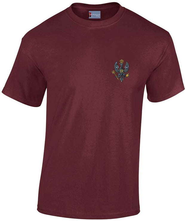 King's Royal Hussars (KRH) Cotton T-shirt Clothing - T-shirt The Regimental Shop Small: 34/36" Maroon 