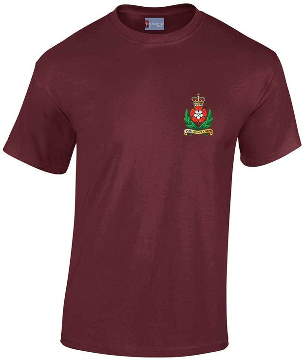 Intelligence Corps Cotton T-shirt Clothing - T-shirt The Regimental Shop Small: 34/36" Maroon 
