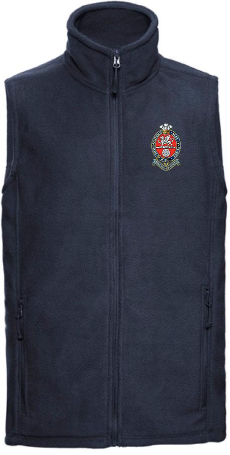 Princess of Wales's Royal Regiment Premium Outdoor Sleeveless Regimental Fleece (Gilet) Clothing - Gilet The Regimental Shop 33/35" (XS) French Navy 