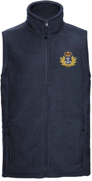 Royal Navy Premium Outdoor Sleeveless Fleece (Gilet) (Cap Badge) Clothing - Gilet The Regimental Shop 33/35" (XS) French Navy 