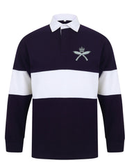 Royal Gurkha Rifles Panelled Rugby Shirt Clothing - Rugby Shirt - Panelled The Regimental Shop 36/38" (S) Navy/White 