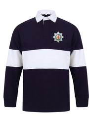 Coldstream Guards Panelled Rugby Shirt Clothing - Rugby Shirt - Panelled The Regimental Shop 36/38" (S) Navy/White 