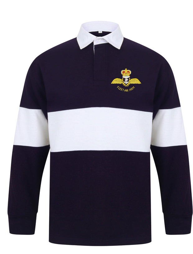 Fleet Air Arm Panelled Rugby Shirt Clothing - Rugby Shirt - Panelled The Regimental Shop 36/38" (S) Navy/White 