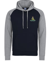 Royal Artillery Regiment Premium Baseball Hoodie Clothing - Hoodie The Regimental Shop S (36") Navy/Light Grey 
