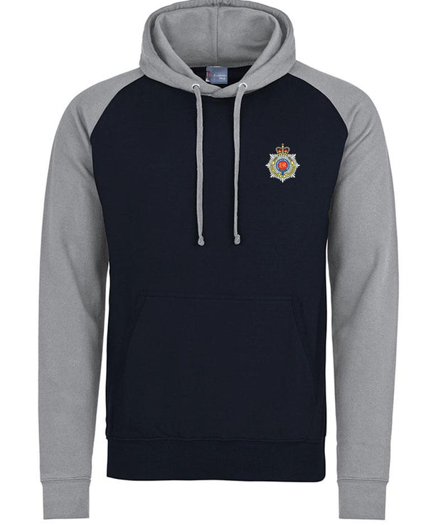Royal Corps of Transport Regiment Premium Baseball Hoodie Clothing - Hoodie The Regimental Shop S (36") Navy/Light Grey 