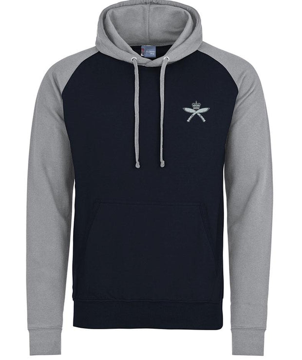 Royal Gurkha Rifles Regiment Premium Baseball Hoodie Clothing - Hoodie The Regimental Shop S (36") Navy/Light Grey 