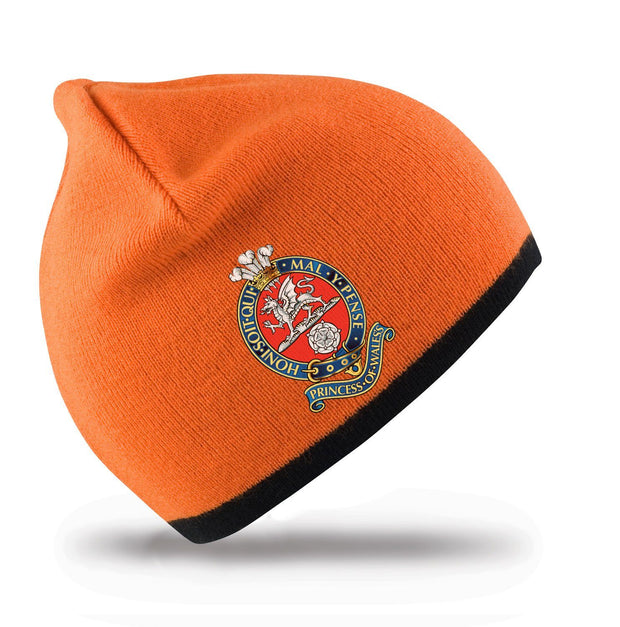 Princess of Wales's Royal Regiment Beanie Hat Clothing - Beanie The Regimental Shop Orange/Black one size fits all 