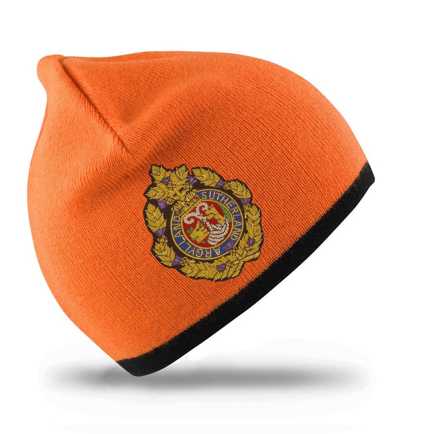 Argyll & Sutherland Highlanders Regimental Beanie Hat Clothing - Beanie The Regimental Shop Orange/Black one size fits all 