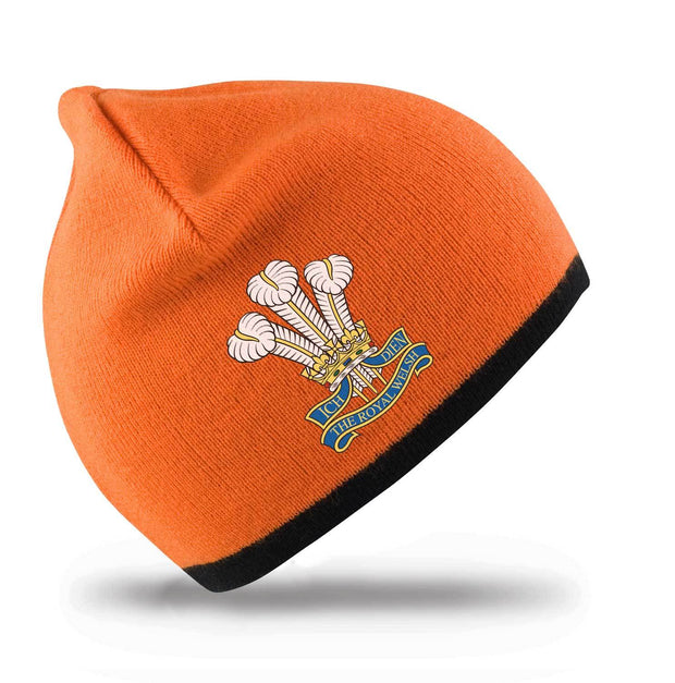 Royal Welsh Regimental Beanie Hat Clothing - Beanie The Regimental Shop Orange/Black one size fits all 