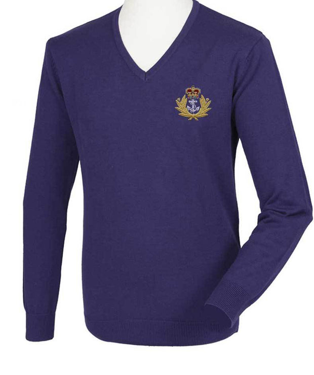 Royal Navy Lightweight Jumper (Cap Badge) Clothing - Lightweight Jumper The Regimental Shop XXS: 32/34" Purple 