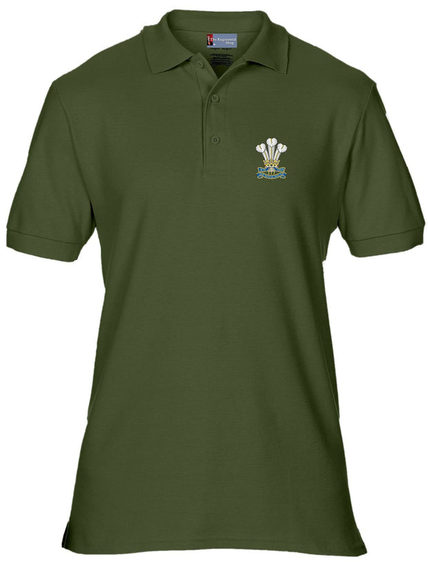 Royal Welsh Regiment Polo Shirt Clothing - Polo Shirt The Regimental Shop 36" (S) Olive Green 
