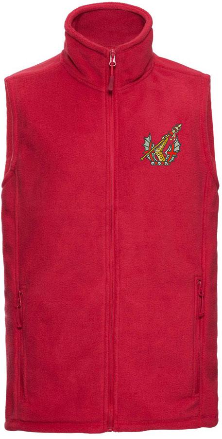Honourable Artillery Company (HAC) Premium Outdoor Sleeveless Fleece (Gilet) Clothing - Gilet The Regimental Shop 33/35" (XS) Red 