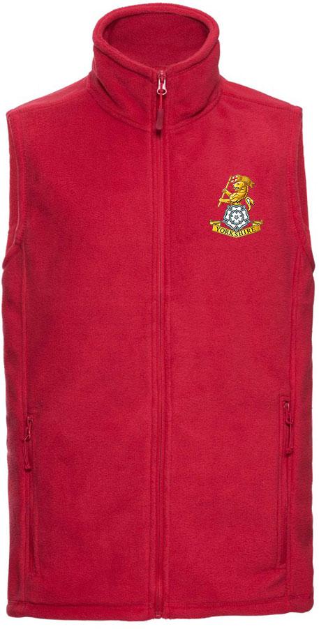 The Royal Yorkshire Regiment Premium Outdoor Sleeveless Fleece (Gilet) Clothing - Gilet The Regimental Shop