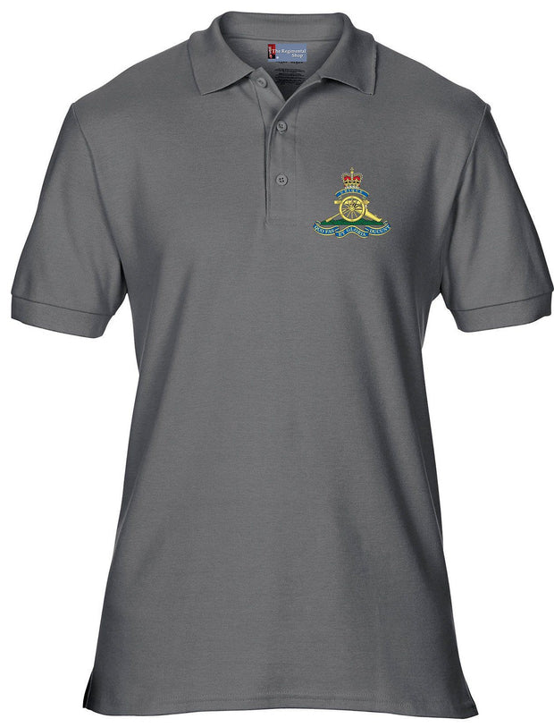 Royal Artillery Regimental Polo Shirt Clothing - Polo Shirt The Regimental Shop 38/40" (M) Charcoal 