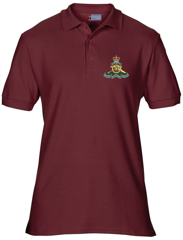 Royal Artillery Regimental Polo Shirt Clothing - Polo Shirt The Regimental Shop 36" (S) Maroon 